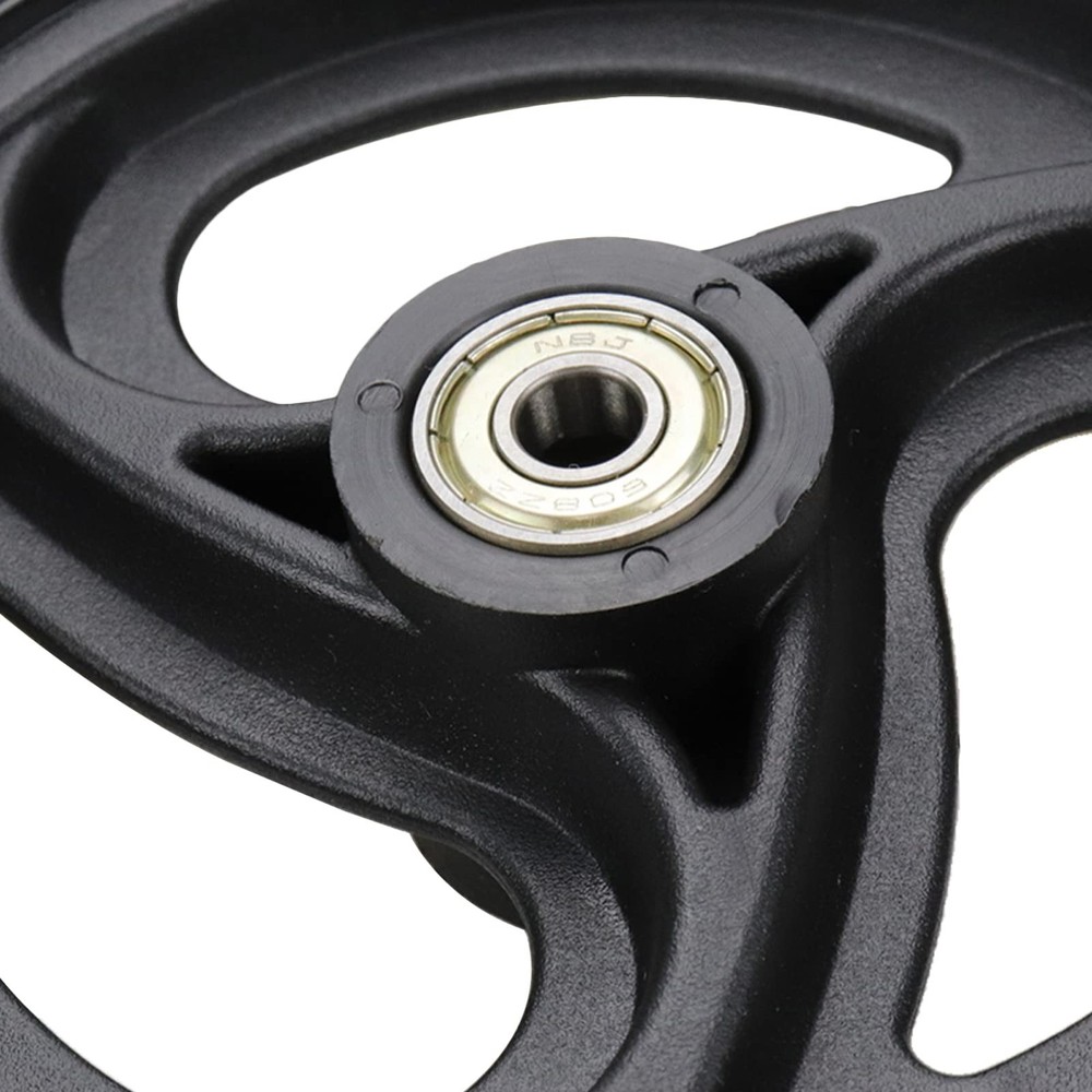 Wealrit Black Solid Walker Wheels Replacement - 6 Inch Drive Rollator Wheels ...