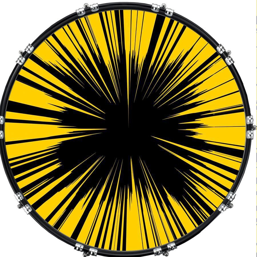 20" Custom Bass Kick Drum Front Head Graphical Explosive 9