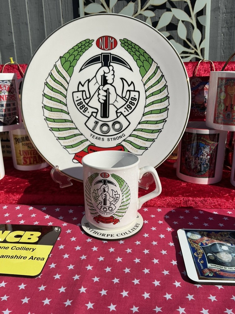 Notts NUM Colliery Plate & mug