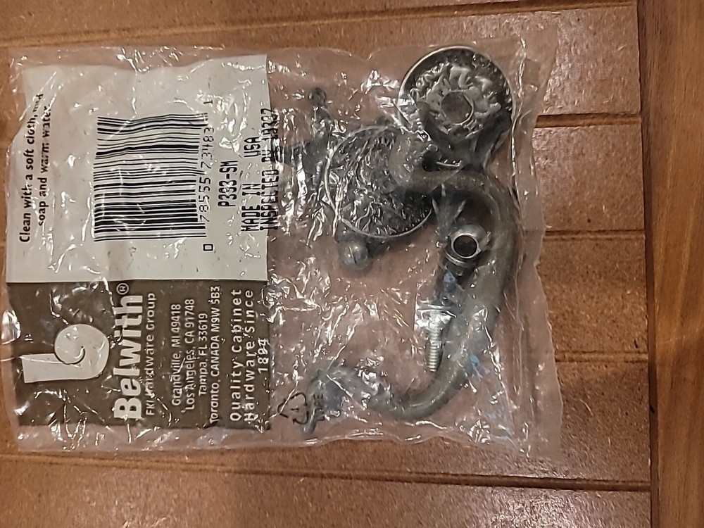 Belwith P393-SM Silver Medallion Drop Bail Pull For Drawers
