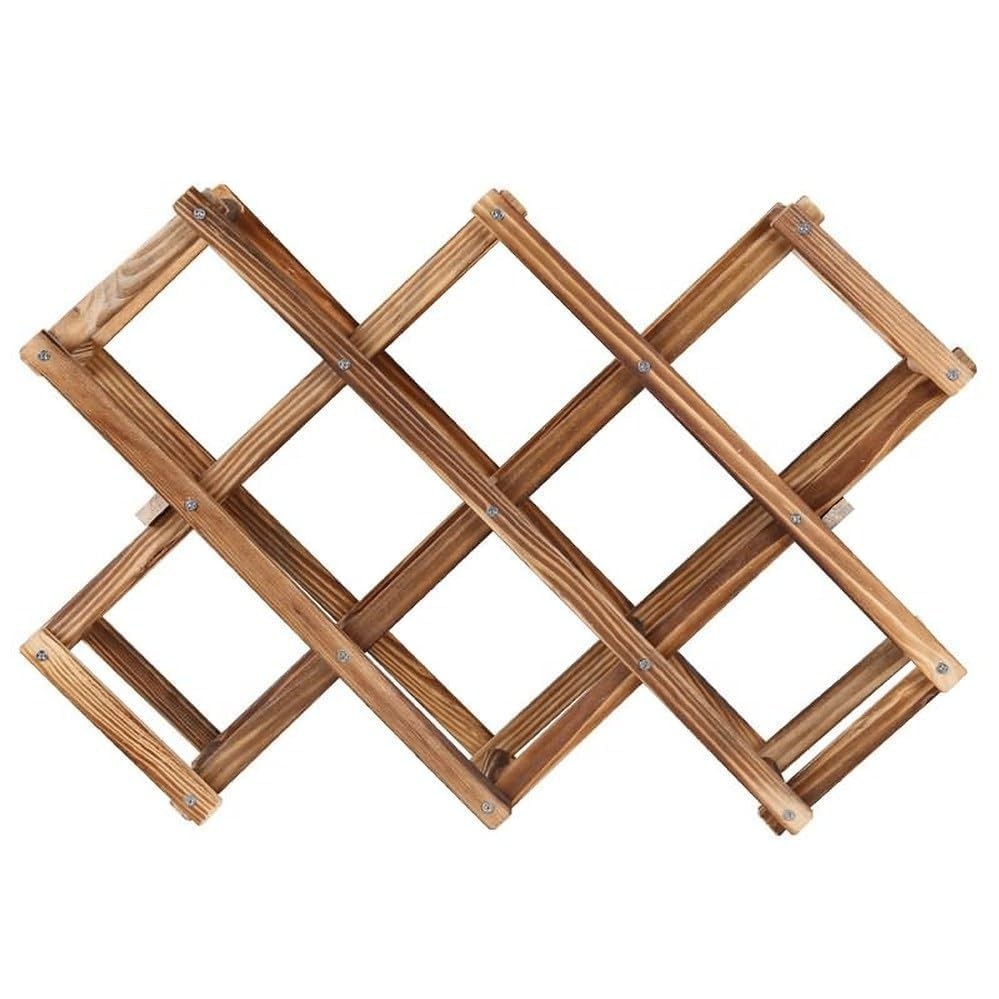 Freestanding Stackable Wine Rack Foldable for Countertop Scratch-Resistant