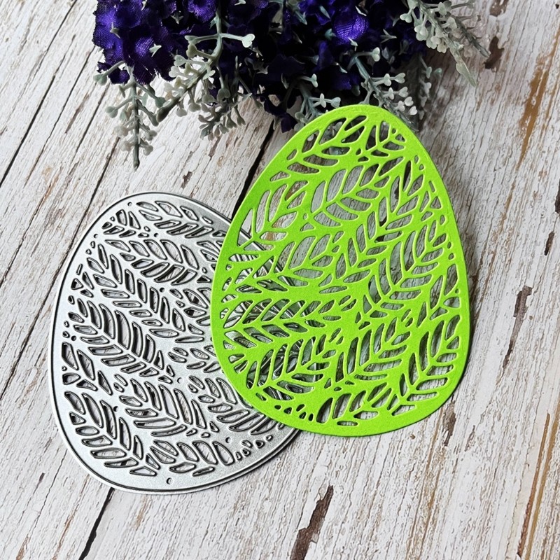 Die Cuts for Card Making Wheat Egg Embossing Stencil Easter Egg Cutting Template