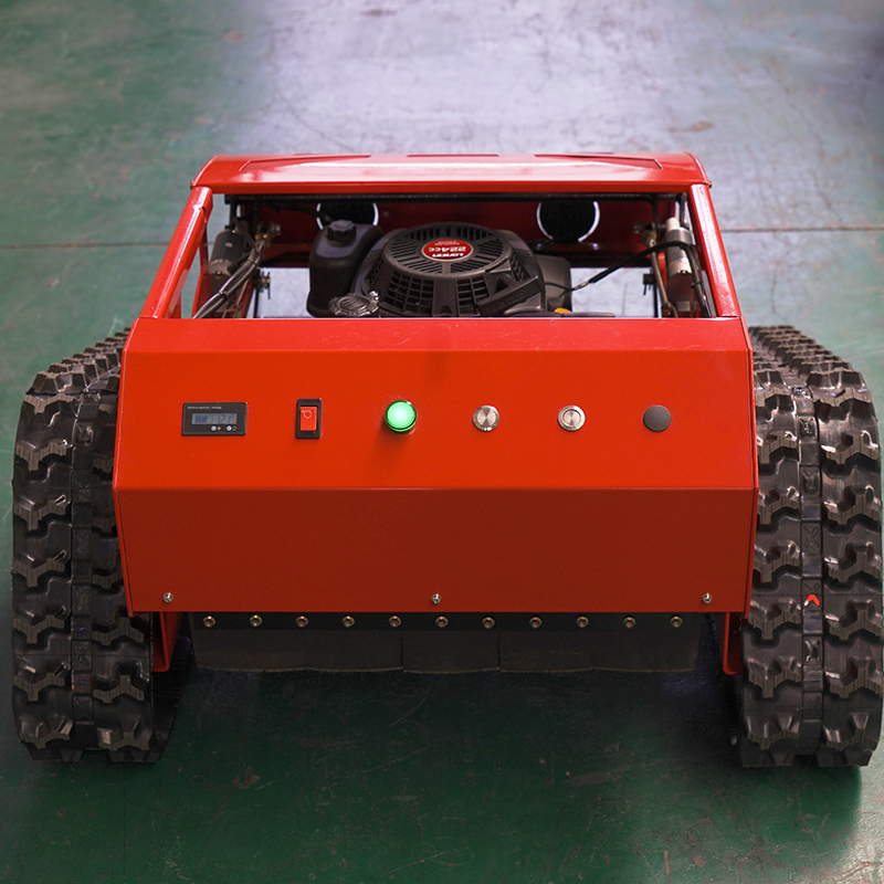 Remote control automatic lawn mower 9hp 45° climbing adjustable mowing height