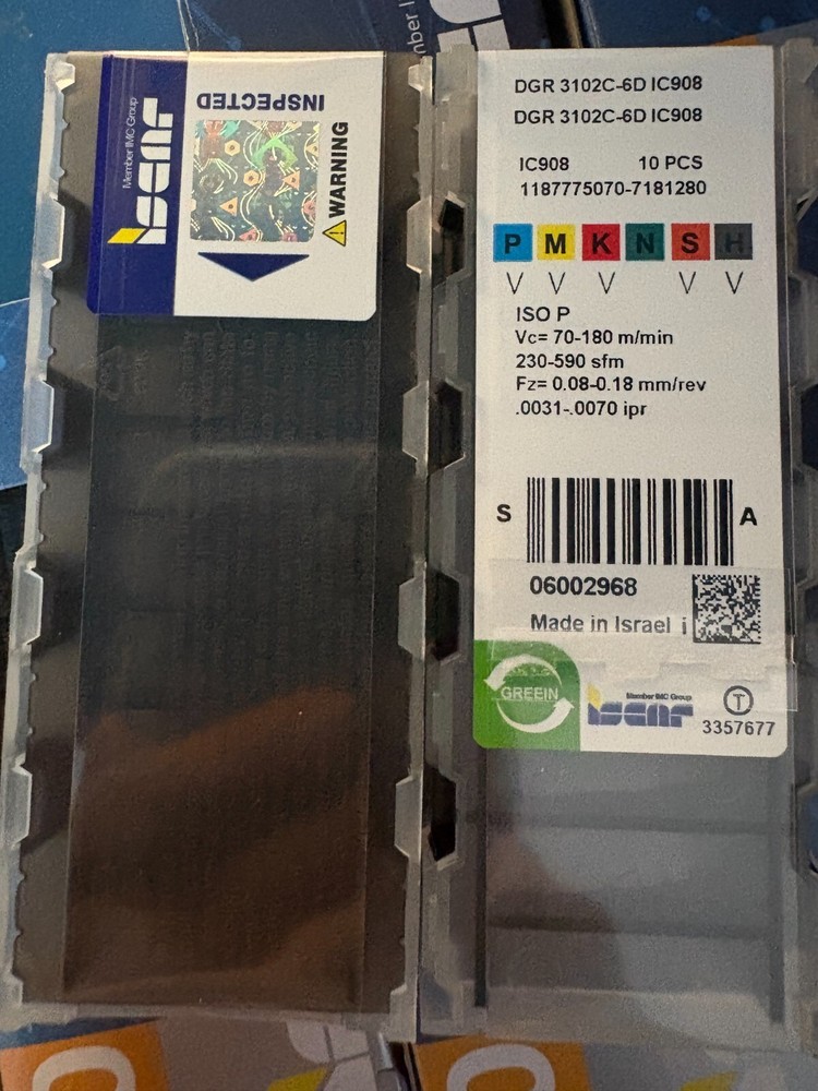 DGR3102C-6D IC908/ISCAR  10 PCS