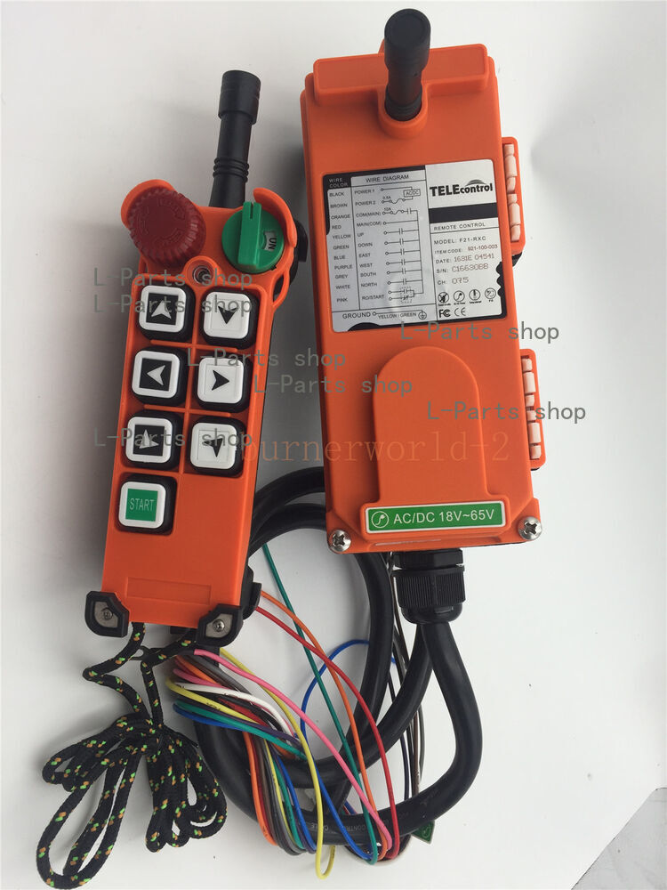 F21-E2 6 Buttons 1 Speed Industrial Wireless Hoist Crane Remote Control Switch
