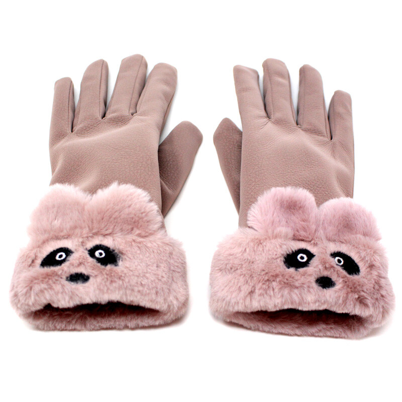 Women's Touch Screen Cute Bear Winter Warm Gloves