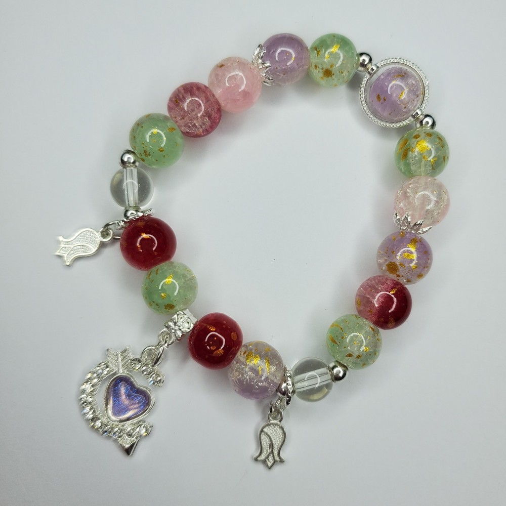 Hand crafted artisan unique gemstone bracelet