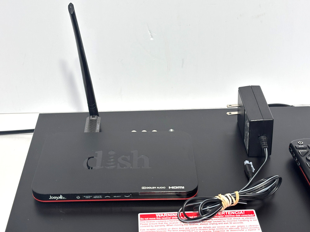 Dish Hopper 3 DVR Receiver w/ Joey Wireless Client Remote Power On Untested