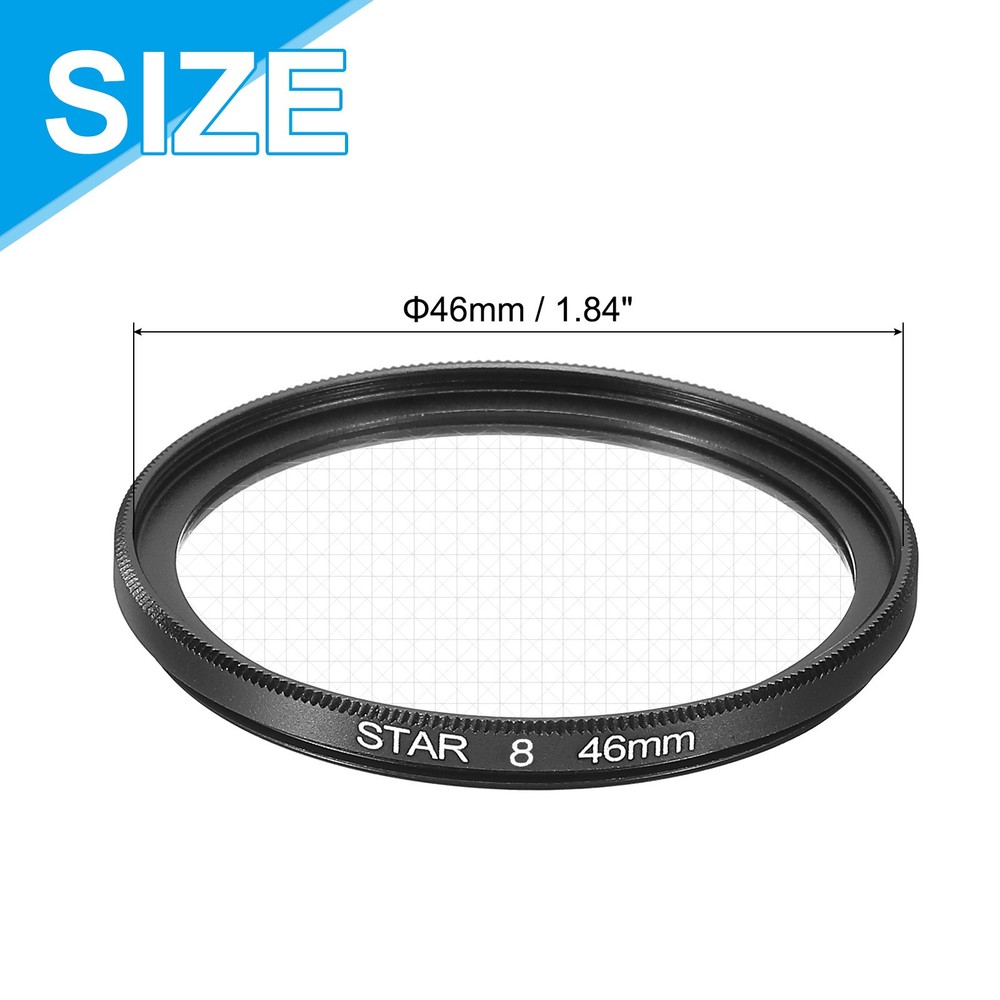 46mm Star Lens Filter, Starburst Lens Filter 8 Points