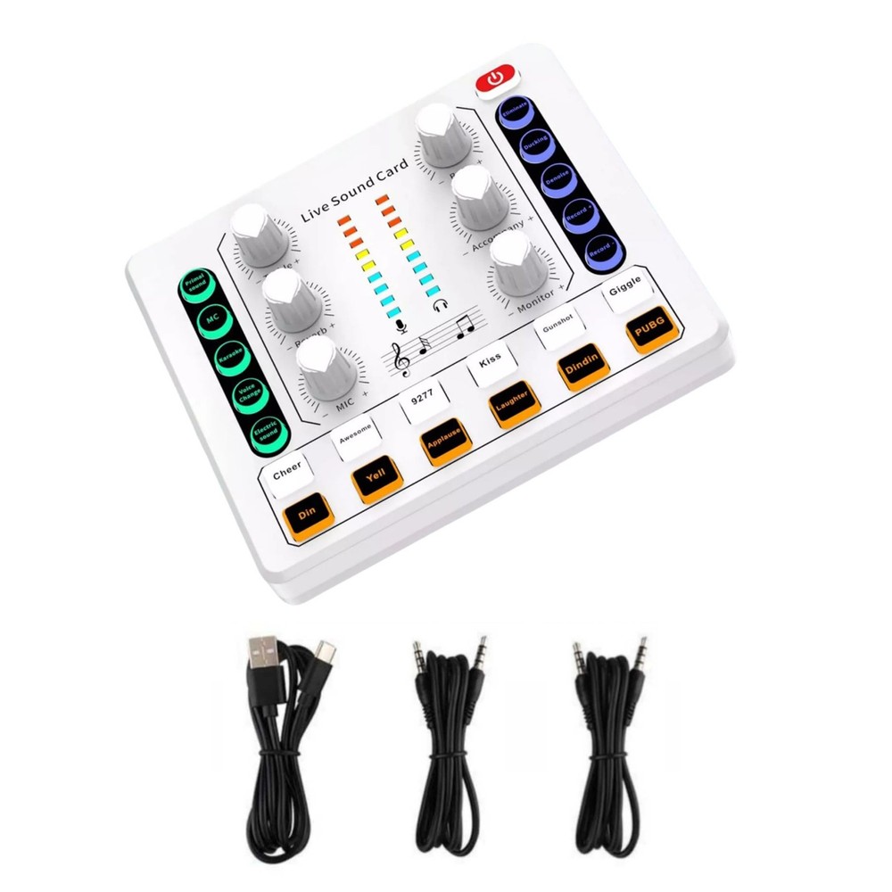 M8 Sound Card Body High-Quality Audio Performance Multi-device Compatibility