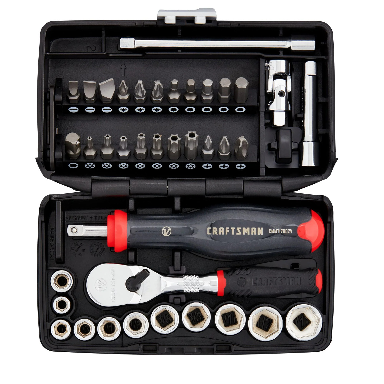 CRAFTSMAN V-Series™ 1/4 in Drive SAE 6-Point Tool Set (38 pc) - CMMT45750V