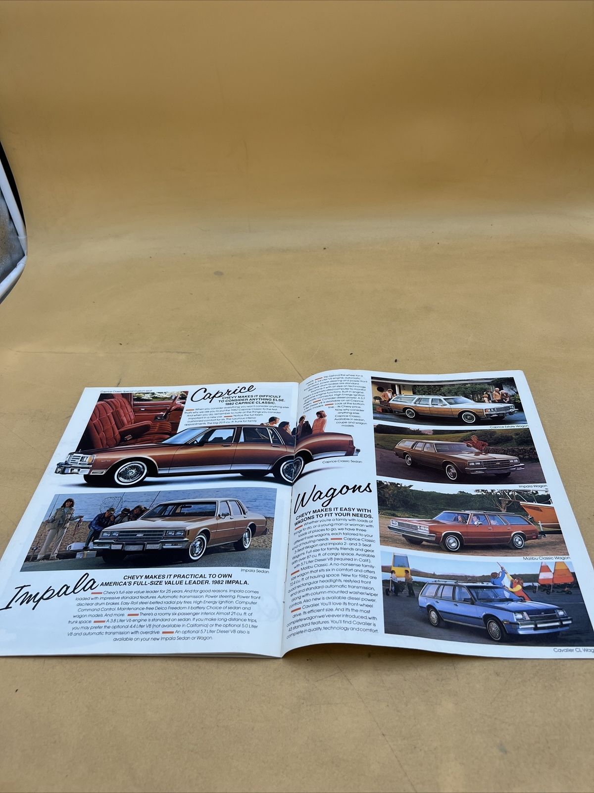 1982 CHEVROLET CELEBRITY CAMARO CORVETTE IMPALA CHEVETTE SALES BROCHURE CATALOG