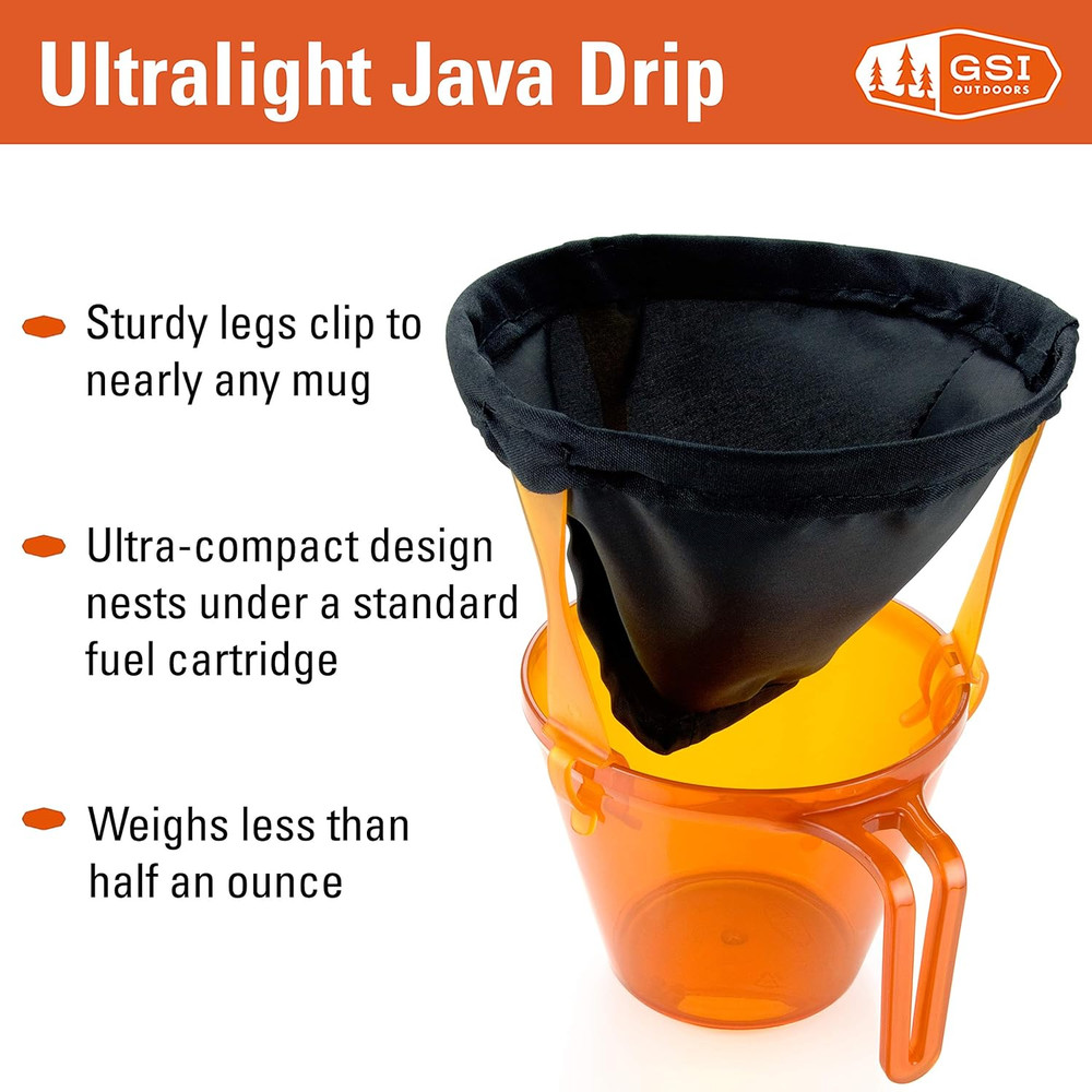 GSI Outdoors Ultralight Java Drip for Pour over Drip Coffee While Camping and Ba