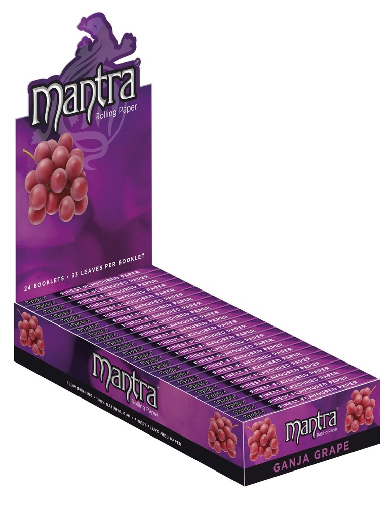 Mantra Papers Grape Flavored Rolling Paper Full Box (24 Booklets)