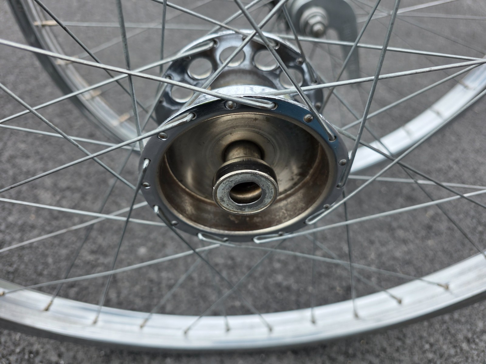 26" SCHWINN S-2 CHROME WHEEL SET W/ FRONT DRUM BRAKE PHANTOM B6 ETC.