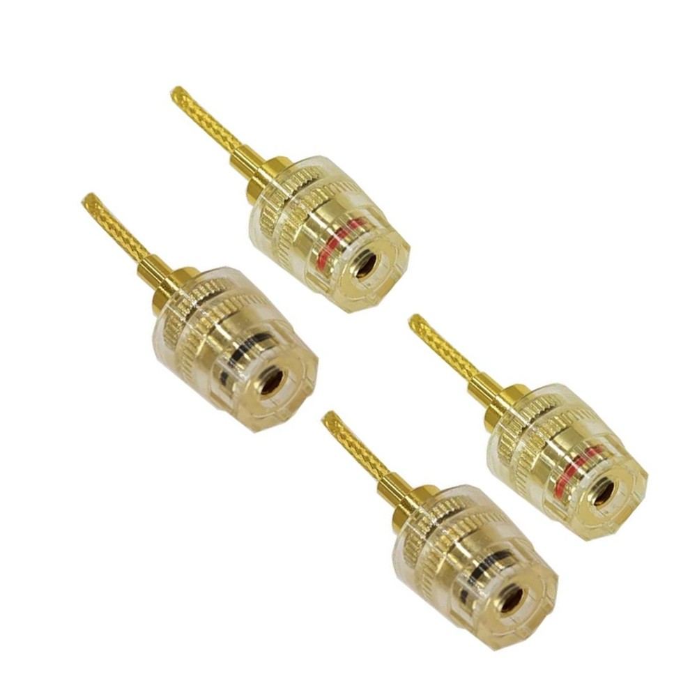 4Pcs 4mm HIFI Cable Banana Adapter Plug Socket Pin Interface(2mm) Connector