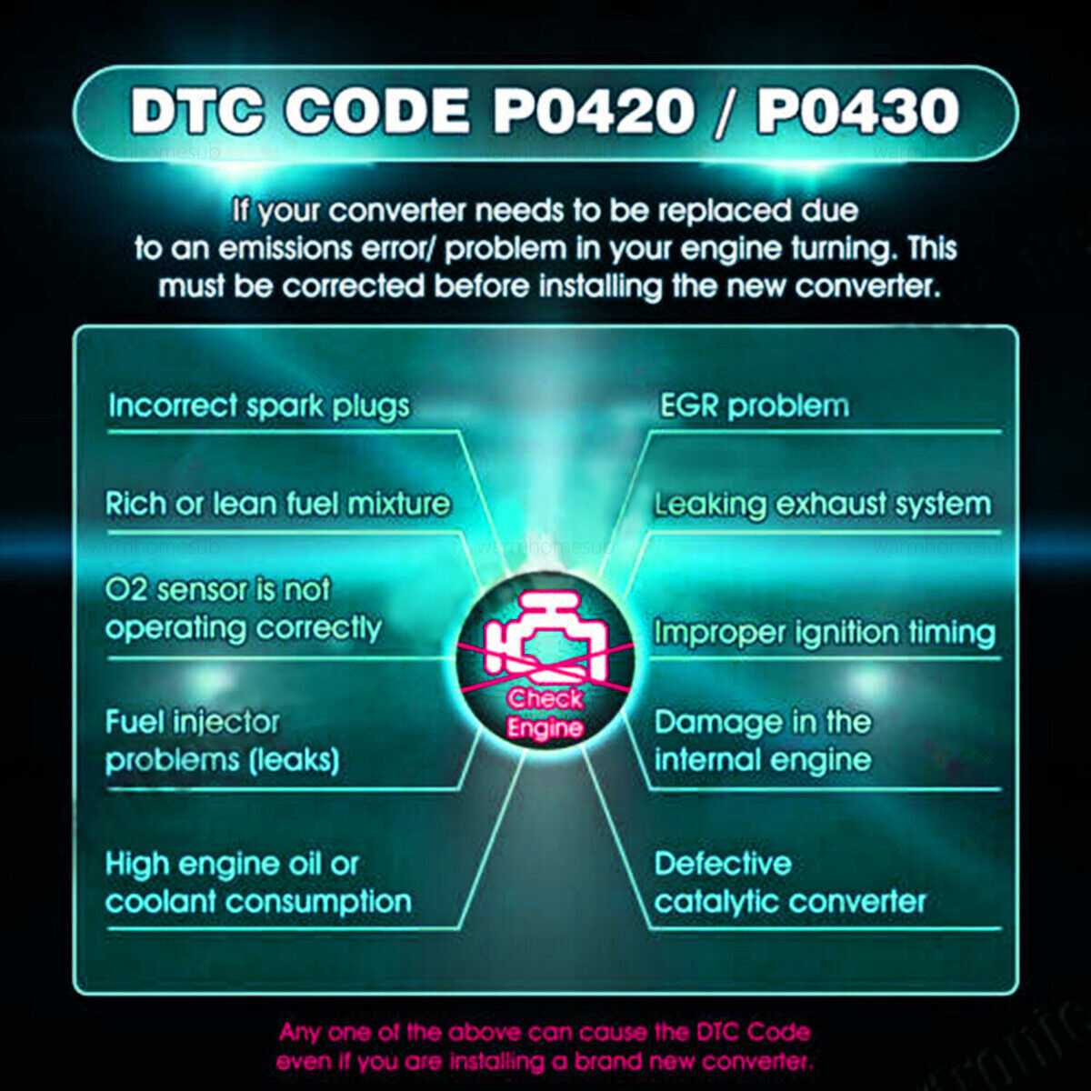 Pair Catalytic Converter Fits Infiniti G35 3.5L 2003-2007 Direct-fit Highflow