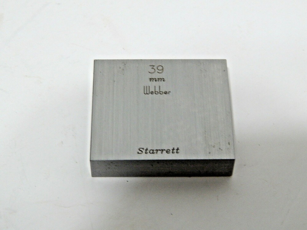STARRETT WEBER 39MM GAGE BLOCK