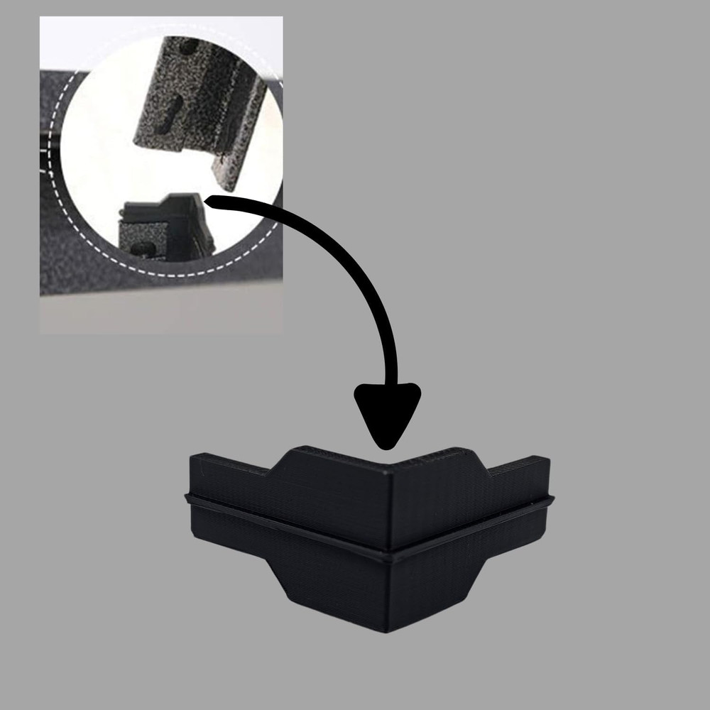Whalen Post Insert Corner Connectors for Shelving – 8 Pack Black, 90° Angle