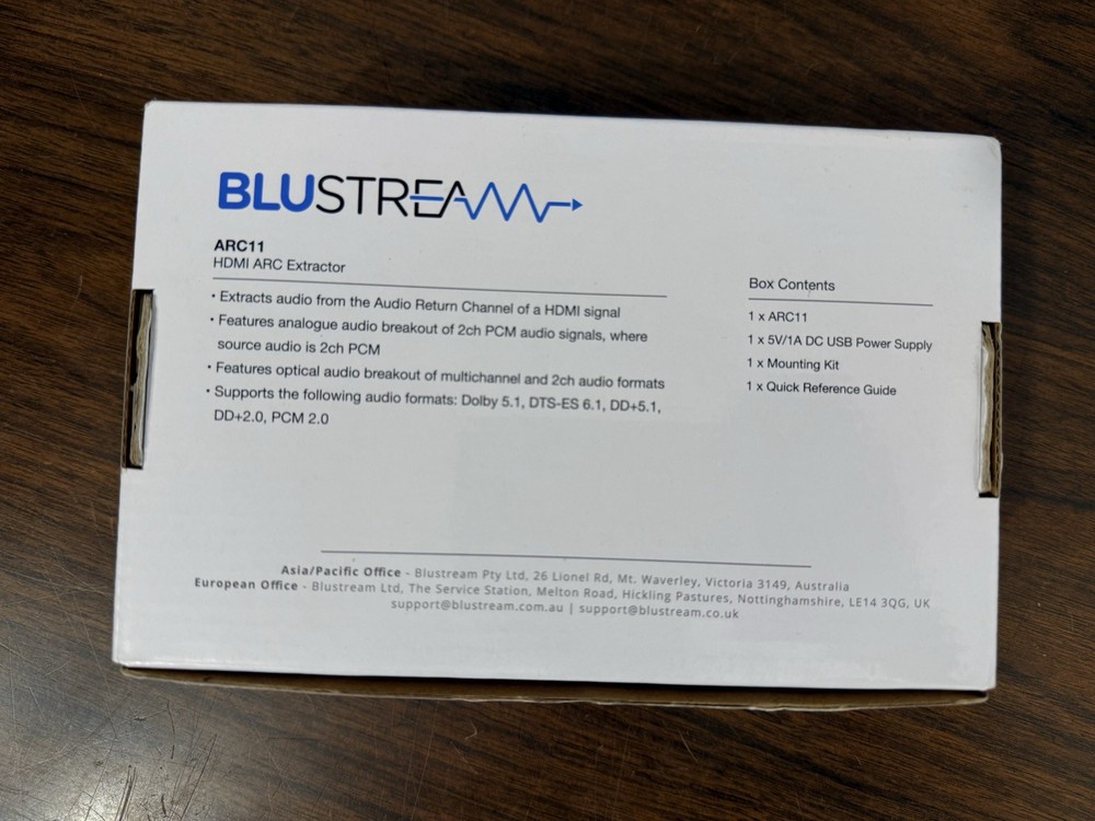 Blustream ARC11 HDMI ARC Extractor - New in Box