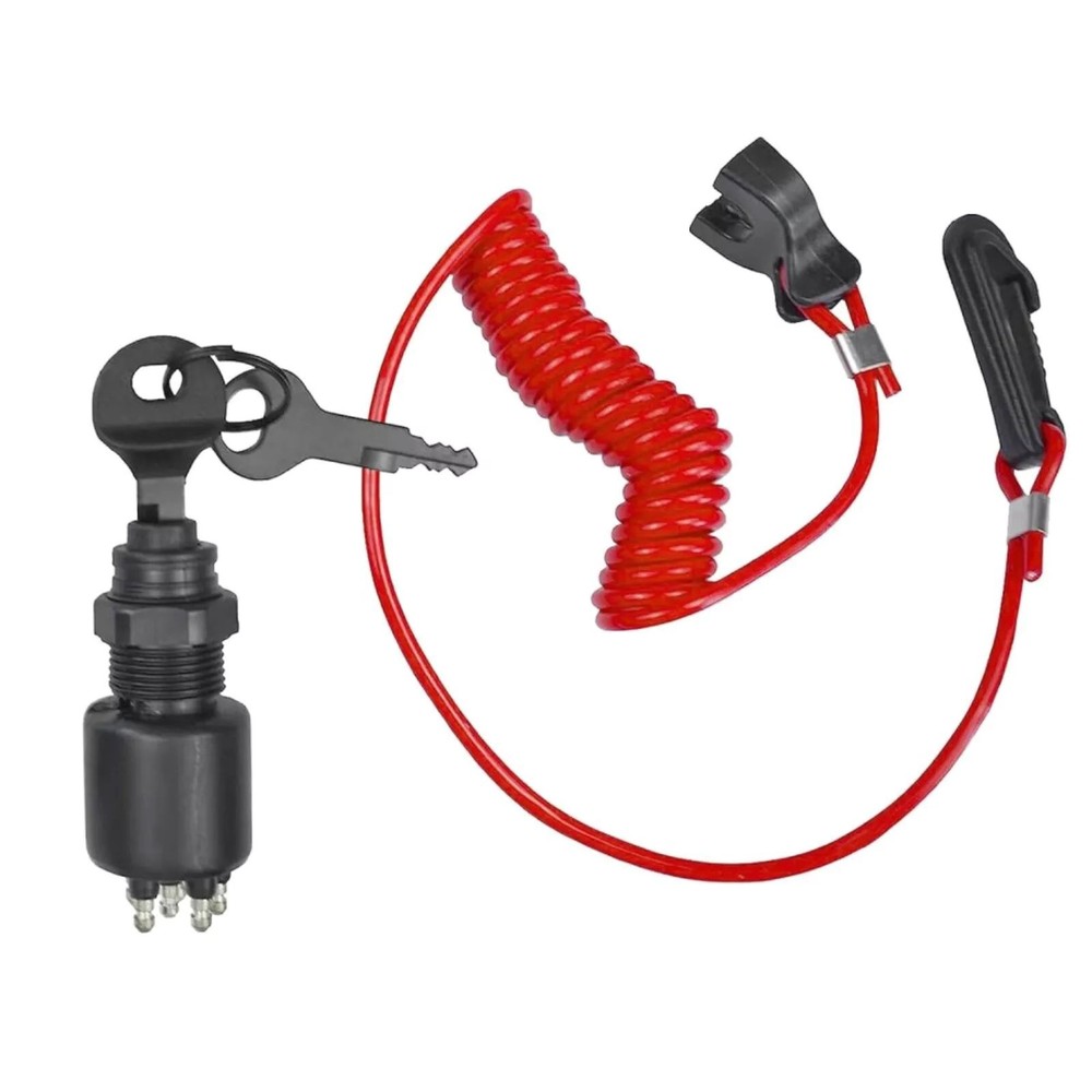 Ignition Switch With Safety Lanyard Keys Replace for 175974 for Johnson Boat