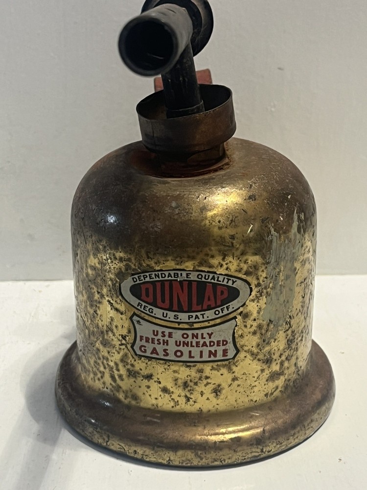 - Gas Torch Dunlap Brass Vintage Hand Tools Untested Antique