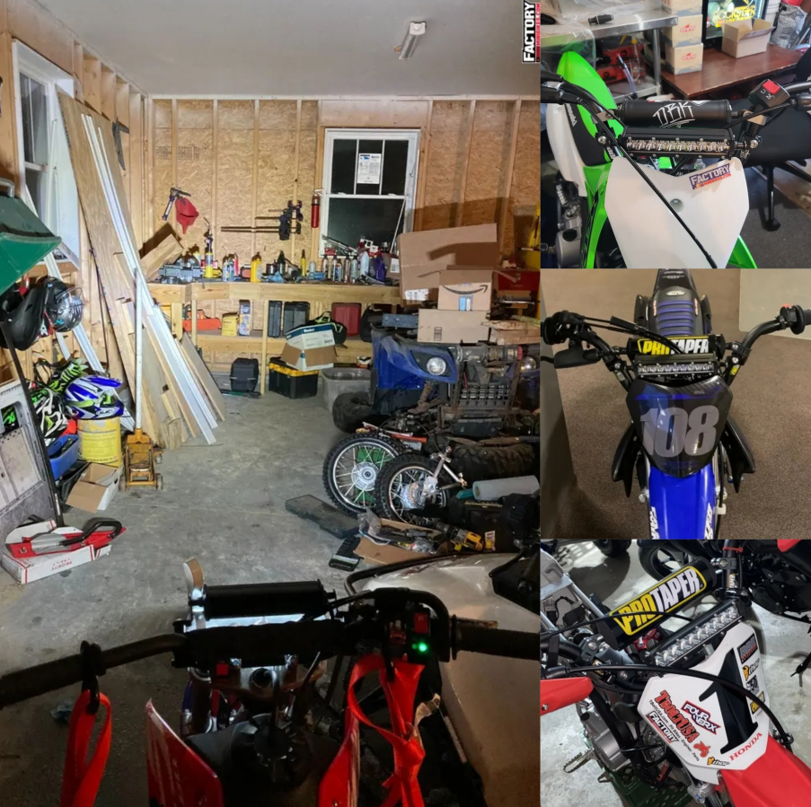 For KLX110 CRF110 TTR110 YZ250F LED Headlight Light Bar Lighting Kit Plug-N-Play