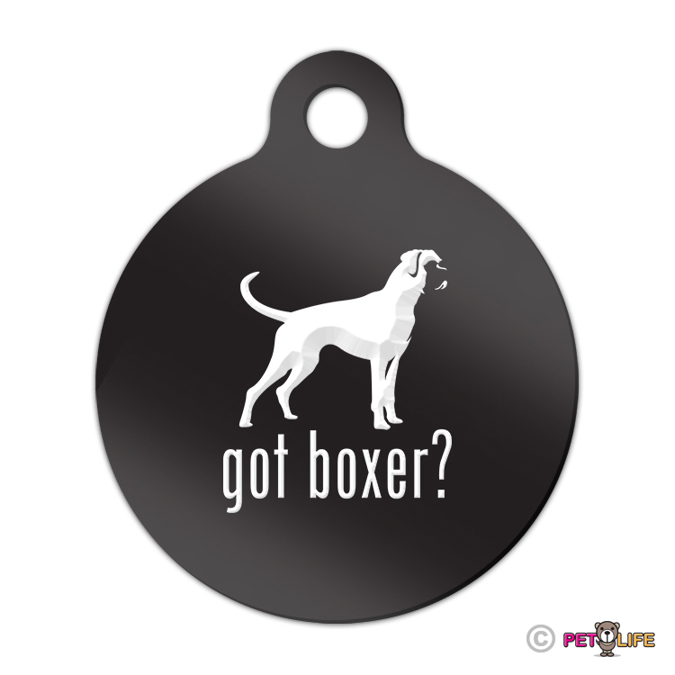 Got Boxer Engraved Keychain Round Tag w/tab  Many Colors