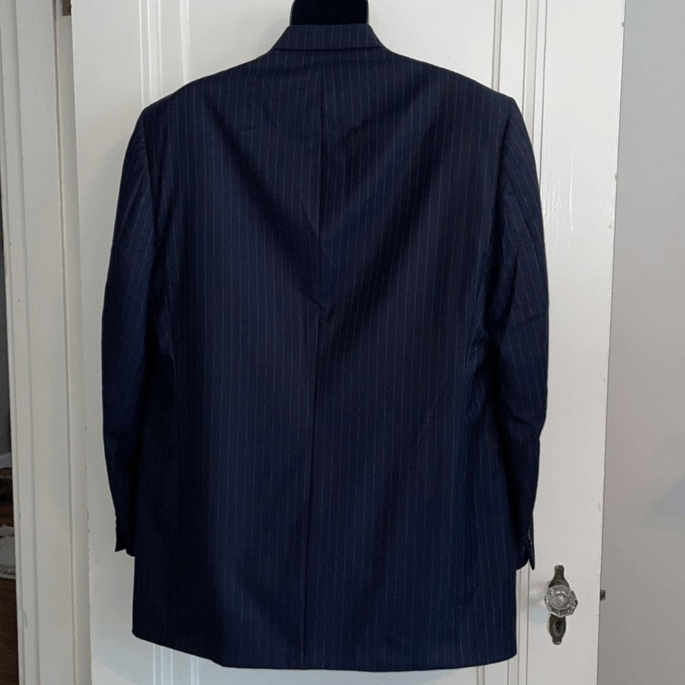 Daniel Cremiuex Collection black pin striped wool jacket/blazer