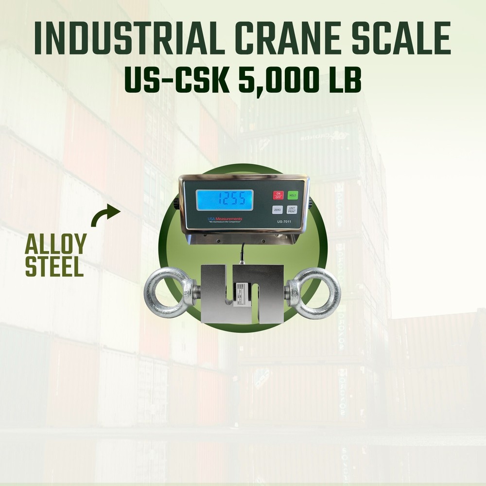US-CSK-5K Hanging Scale (S-Type) tension & compression 5,000 lb with Printer