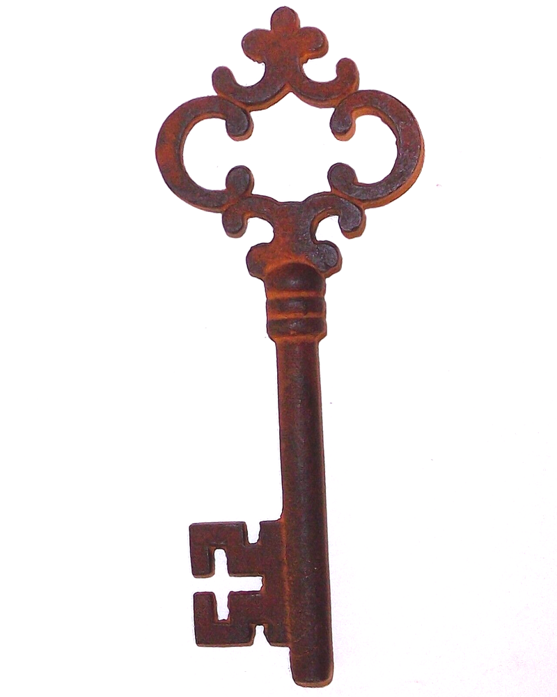 Antique Large Cast Iron Victorian Skeleton Key