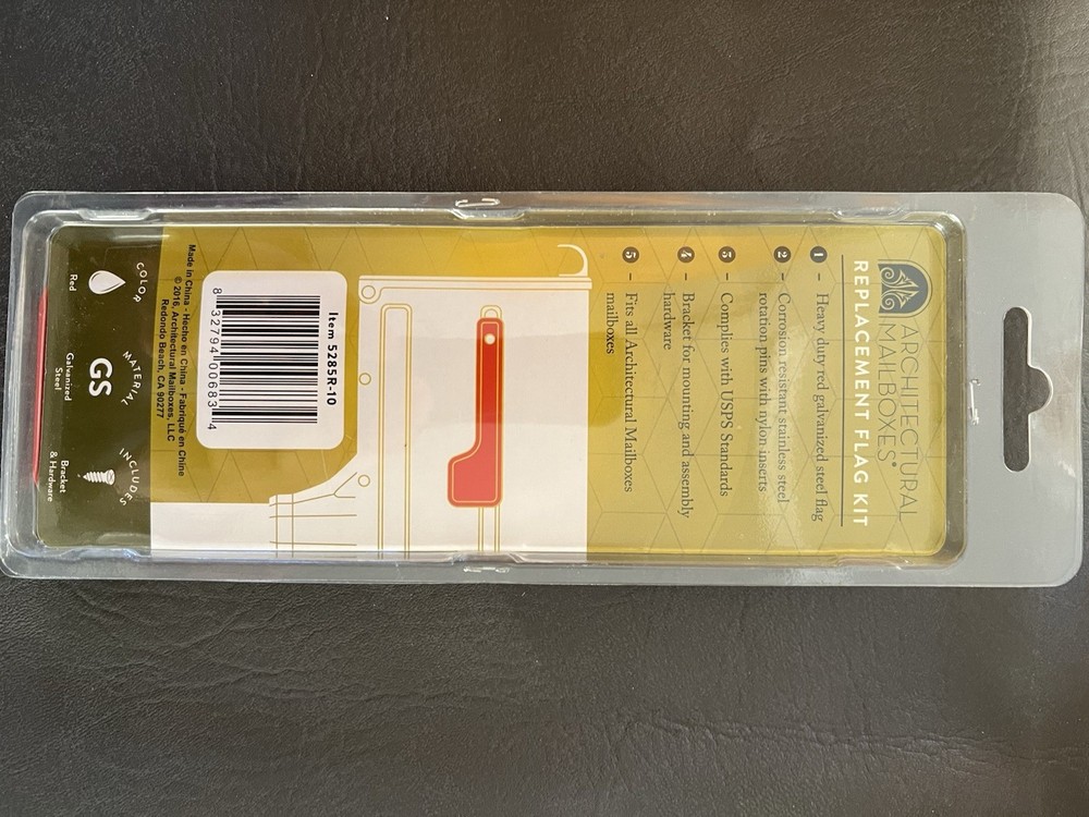 Architectural Mailboxes Replacement Durable Aluminum Mailbox Flag Kit Red