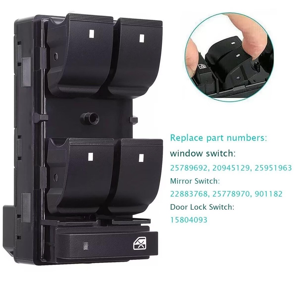 Driver Side Power Window Control Switch Button for 2007-2013 Chevrolet Silverado
