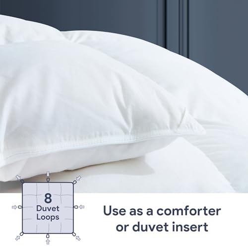 Feather Down Comforter Lightweight White Down Duvet Twin White/Lightweight