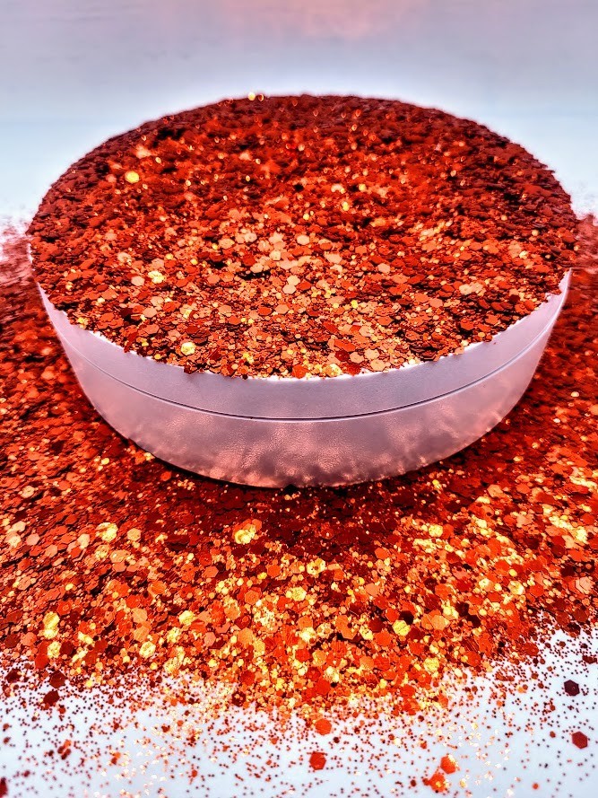 Metallic Chunky Orange Glitter - Gabrielle 3 oz.