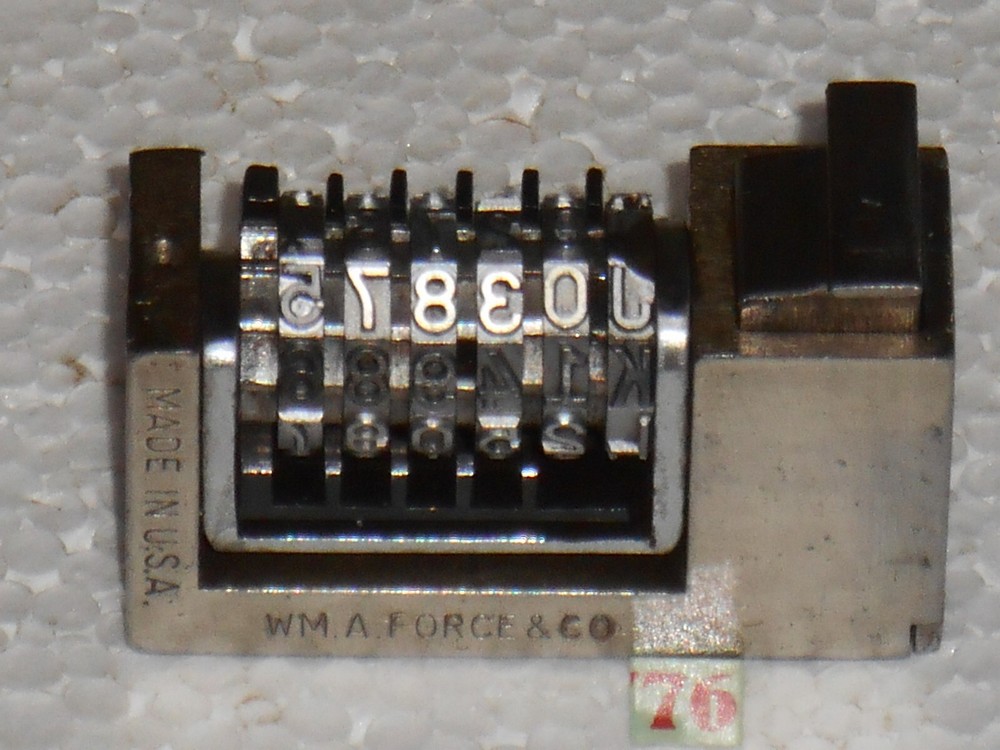 WMA Letterpress Numbering machine | 76