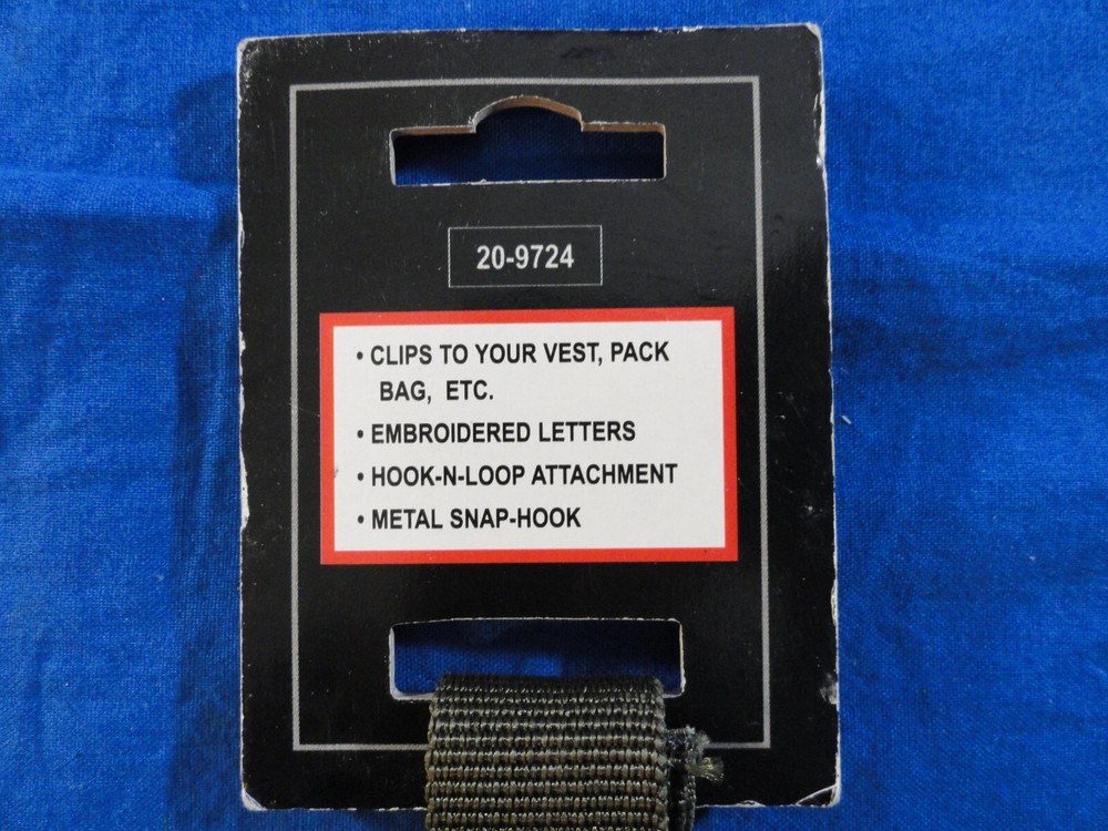 NEW VOODOO TACTICAL 20-9724 HOOK & LOOP ATTACHMENT BLOOD B-POS STRAP CLIP