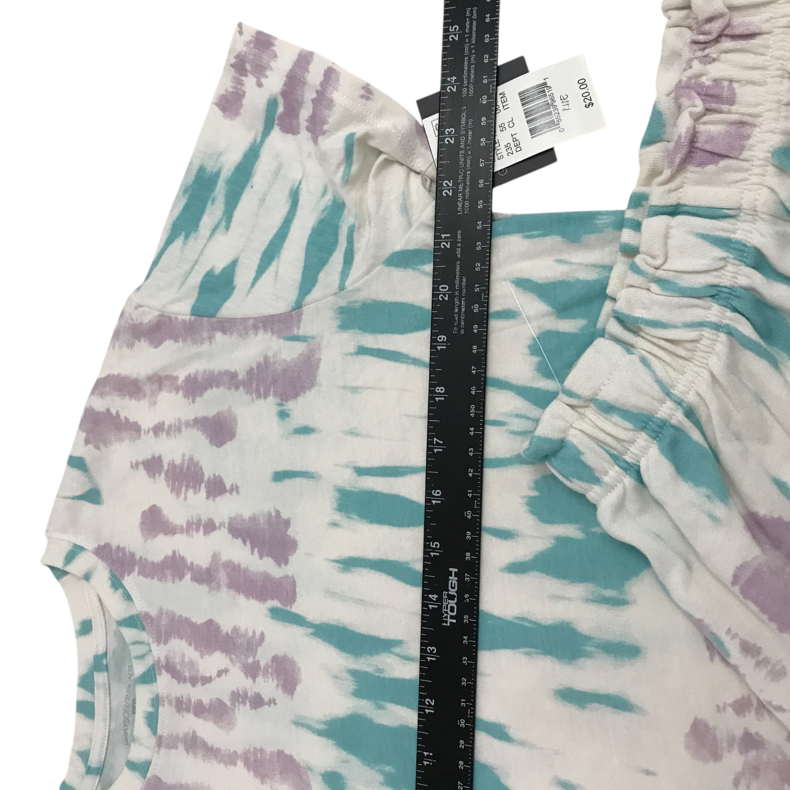 Grayson Threads Kids Girls Size L 10-12 T-Shirt & Shorts Set Tie Dye Purple/Aqua