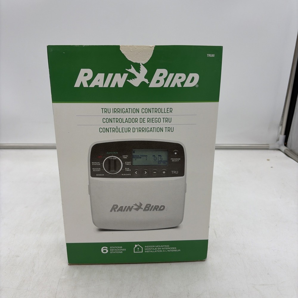 Rain Bird TRU61 TRU Irrigation Controller Indoor Mounting 6-Stations~NEW