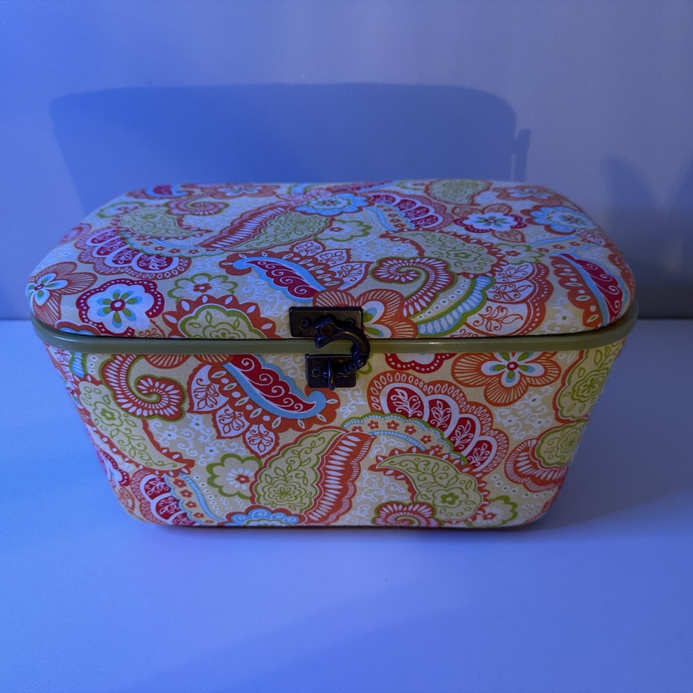 Vintage Sewing Accessory Kit Storage Box