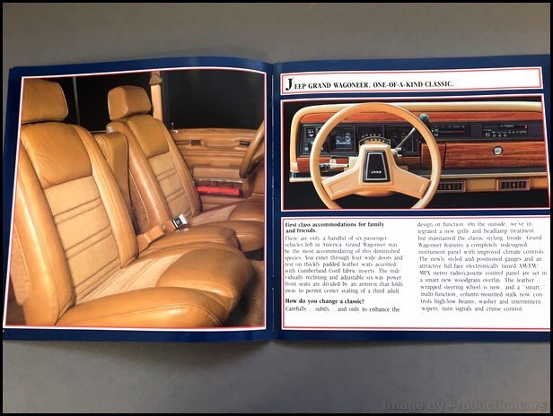 1986 Jeep Grand Wagoneer 12-page Original Car Dealer Sales Brochure Catalog