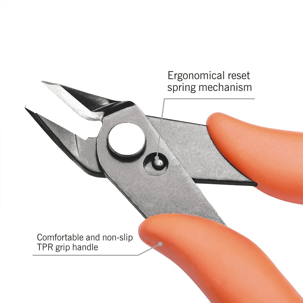 KATA Micro Wire Cutters Pliers: Precision Flush Cutter Tools Small, Orange