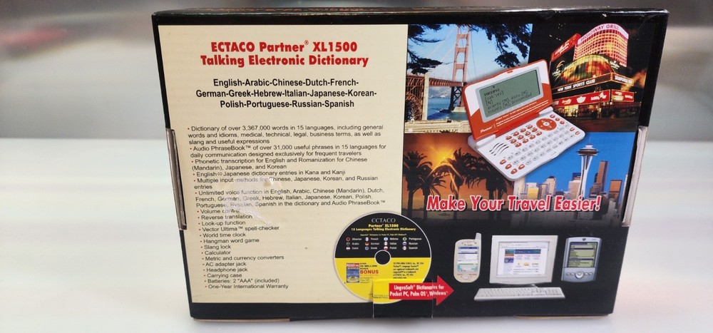 ECTACO PARTNER XL1500 15 Languages Talking Dictionary & Phrasebook.