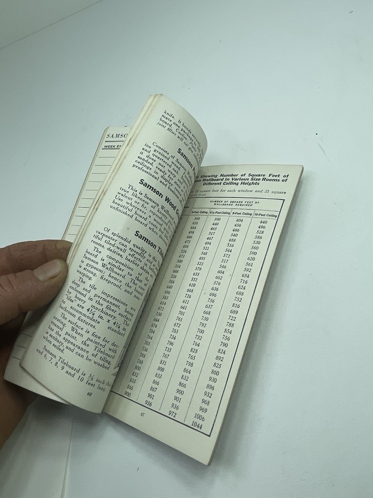 Samson Plaster Board Co. -Samson Building Products Time Book