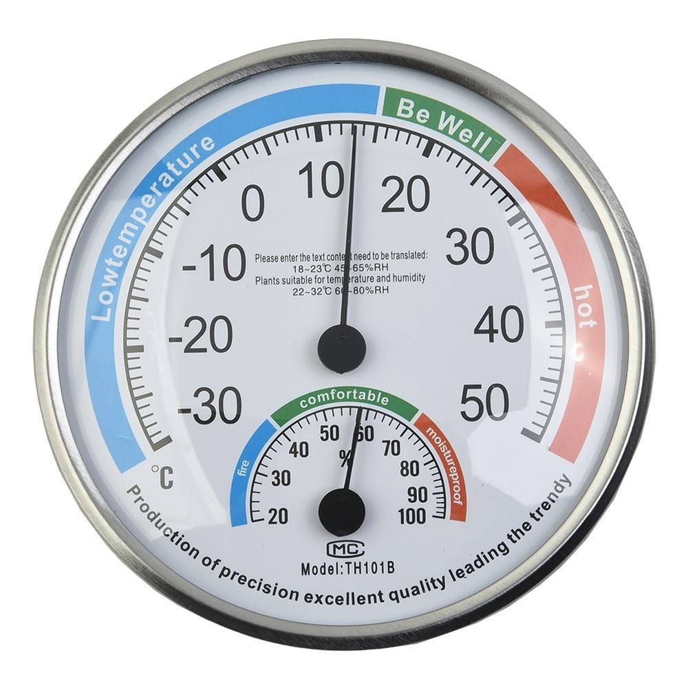 Thermometer Classroom Garden ABS Diameter 13cm Range: -30-50° Range: