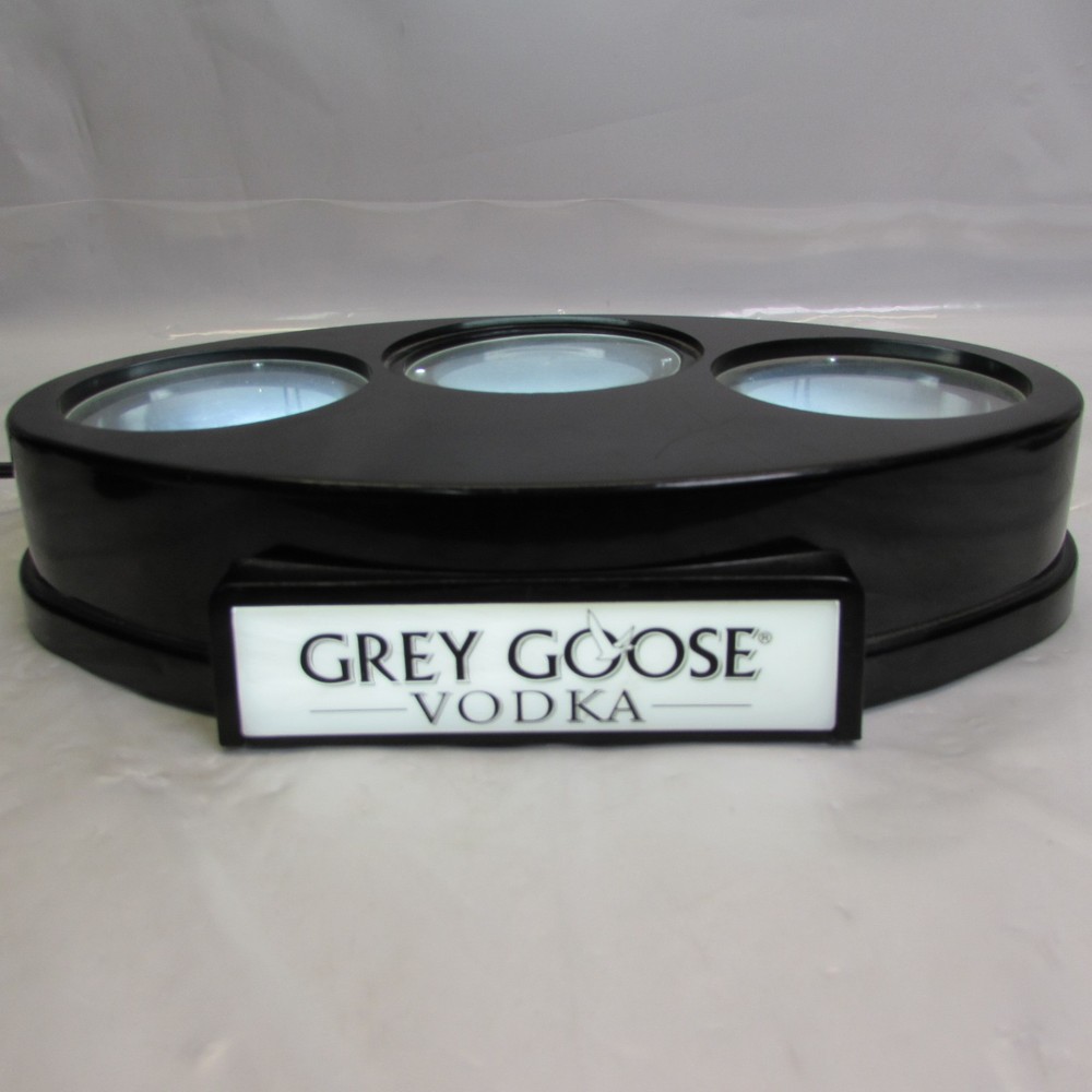 Grey Goose Vodka 3 Bottle Light Display Stand