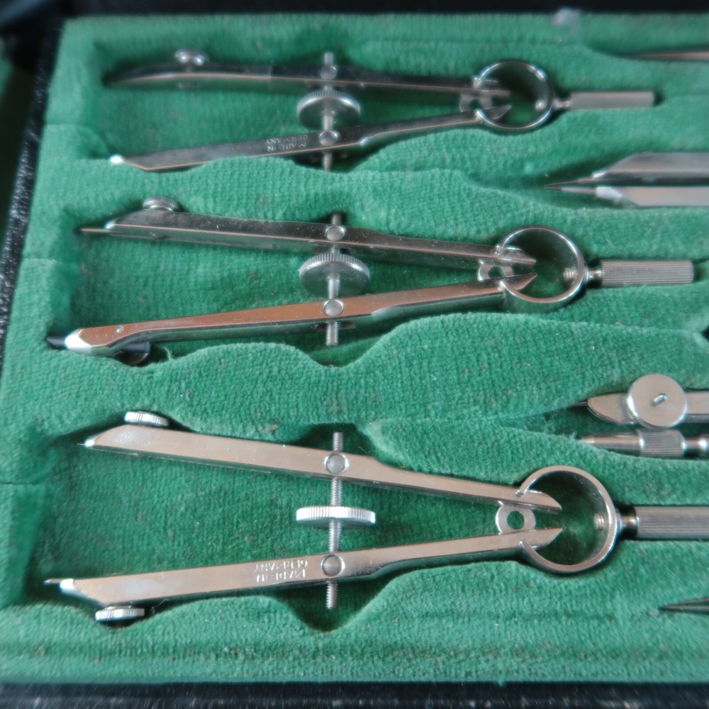 Micronta Deluxe Engineer Compass Drafting Tool Set Complete Germany