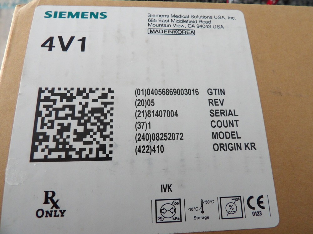 SIEMENS ACUSON 4V1 VECTOR ARRAY ULTRASOUND TRANSDUCER PROBE