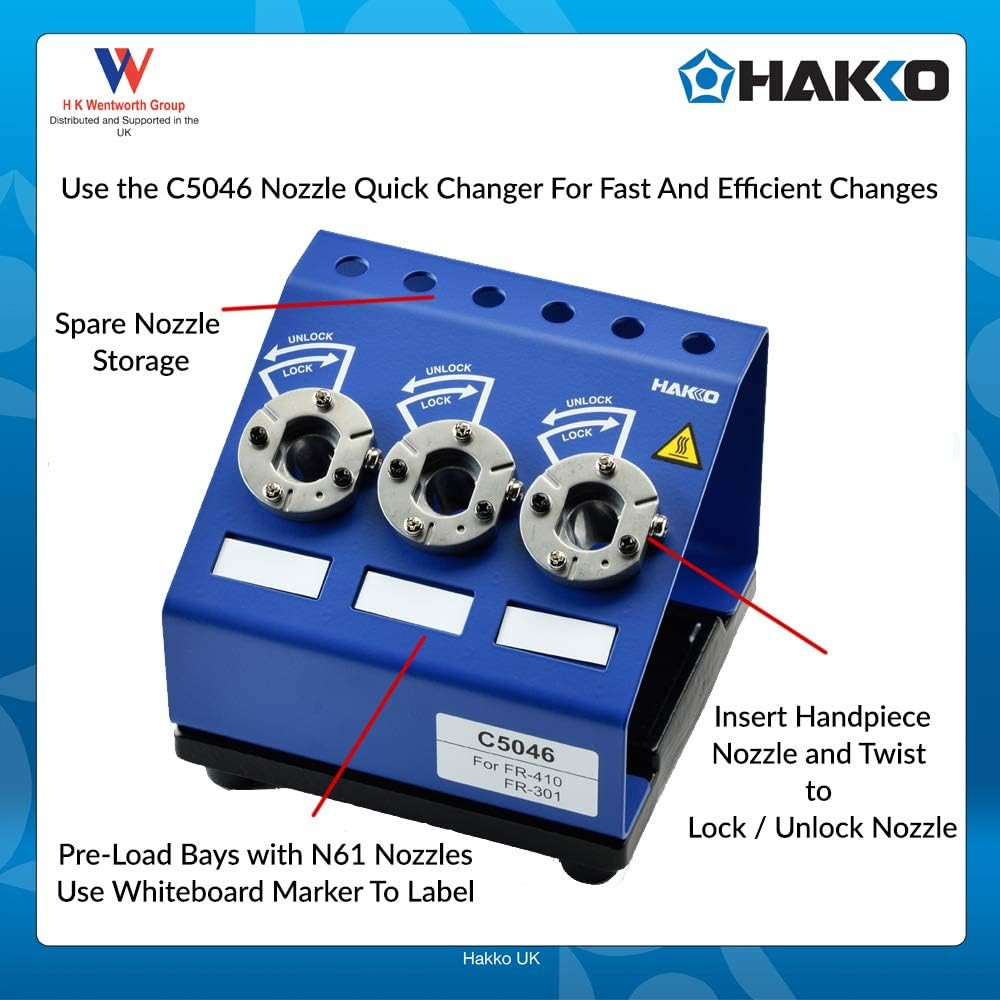 Hakko N61-10 Desoldering Nozzle, 1.6Mm, Silver