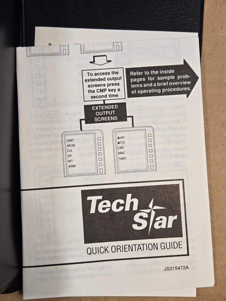 Jeppesen TechStar Electronic Flight Computer MINT IN BOX - POWERS ON